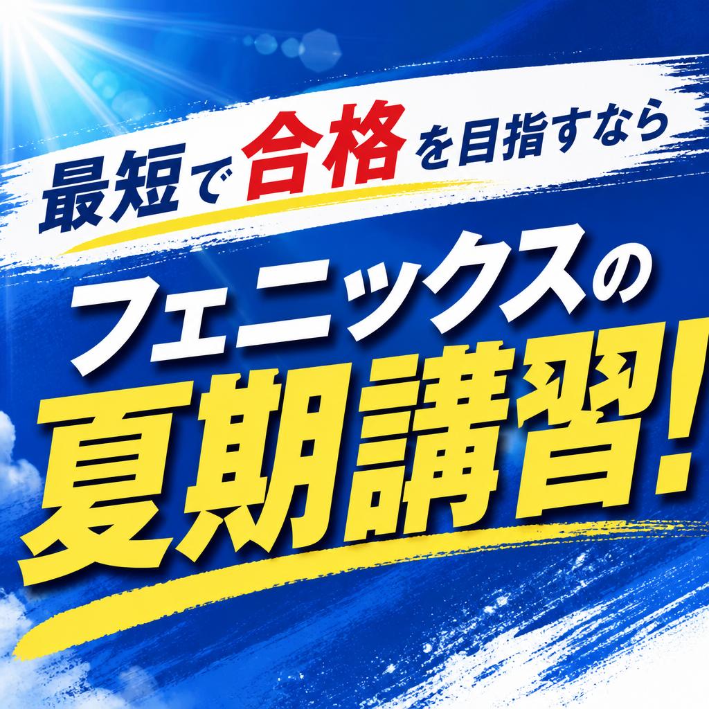 最短で合格を目指すならフェニックスの夏期講習！