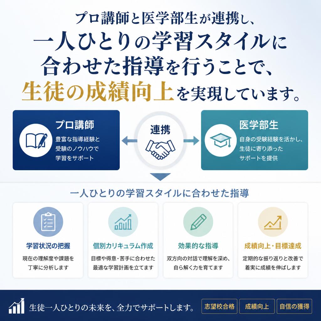 個別指導だからできるきめ細やかなサポート