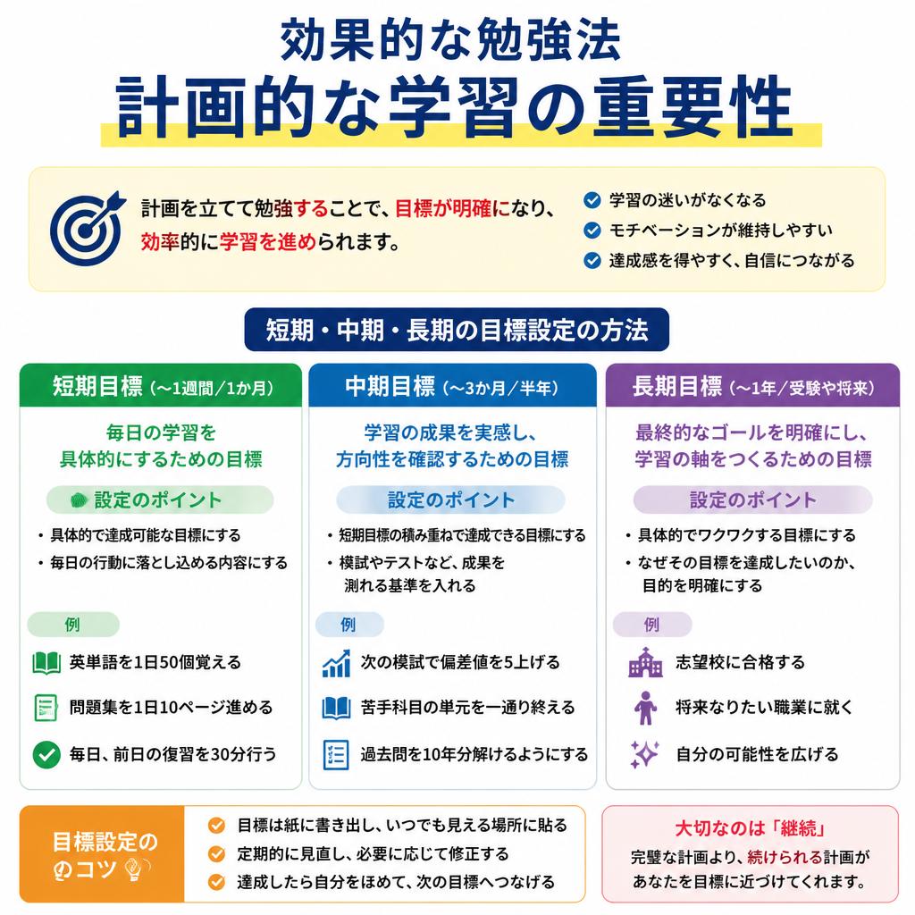 受験勉強の基本：計画的な学習法