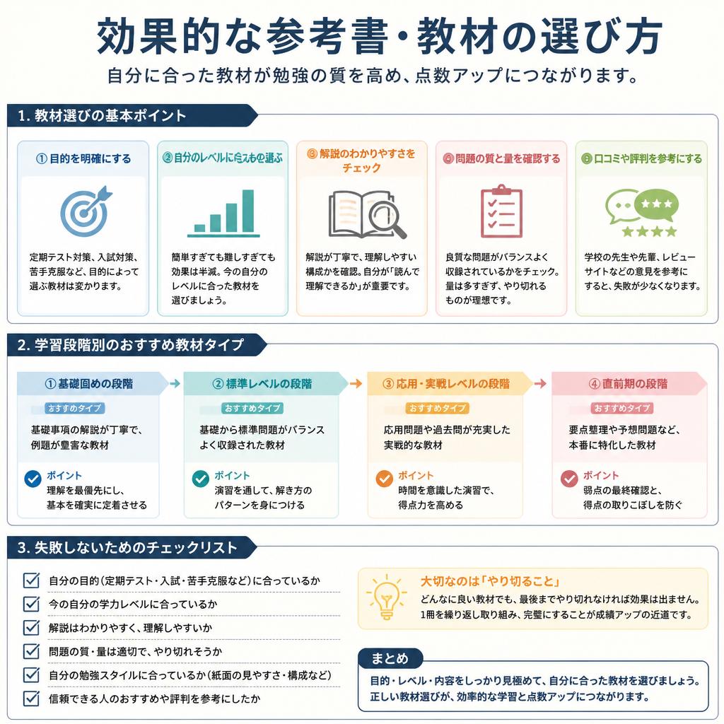 参考書と教材の選び方