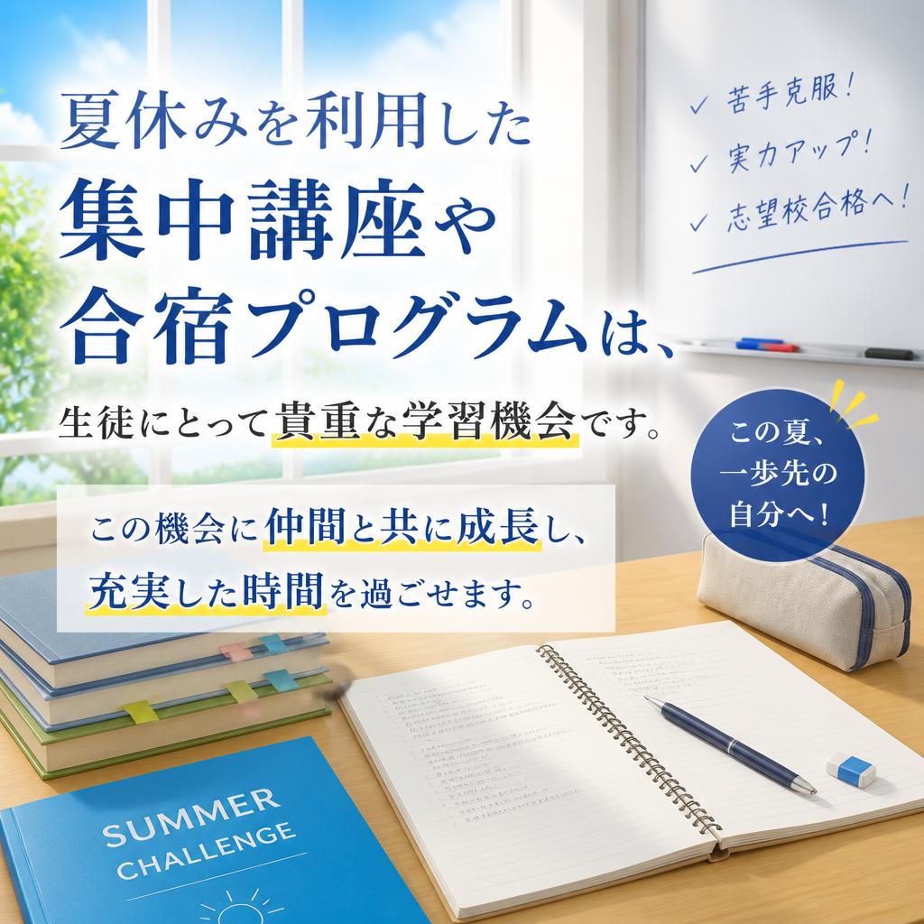 夏期講習と集中的な学習機会