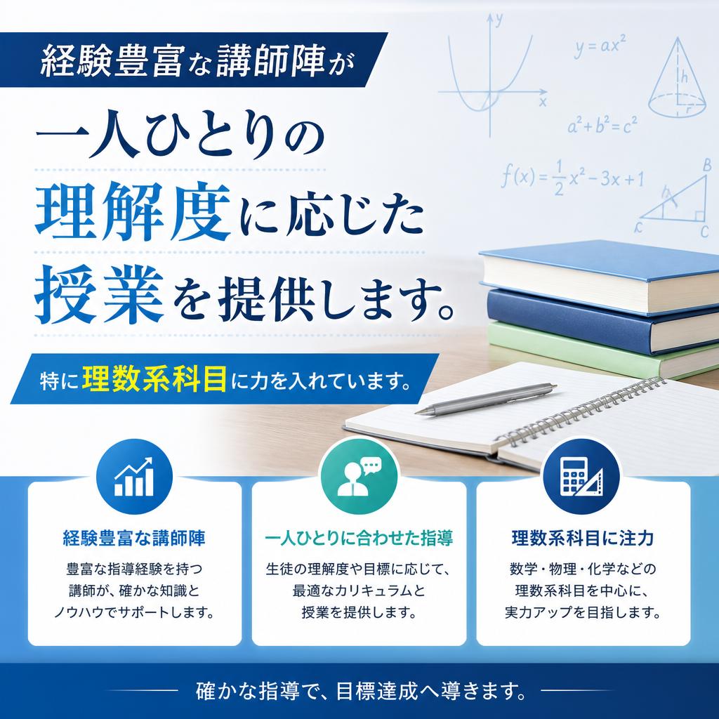 プロ講師による質の高い指導