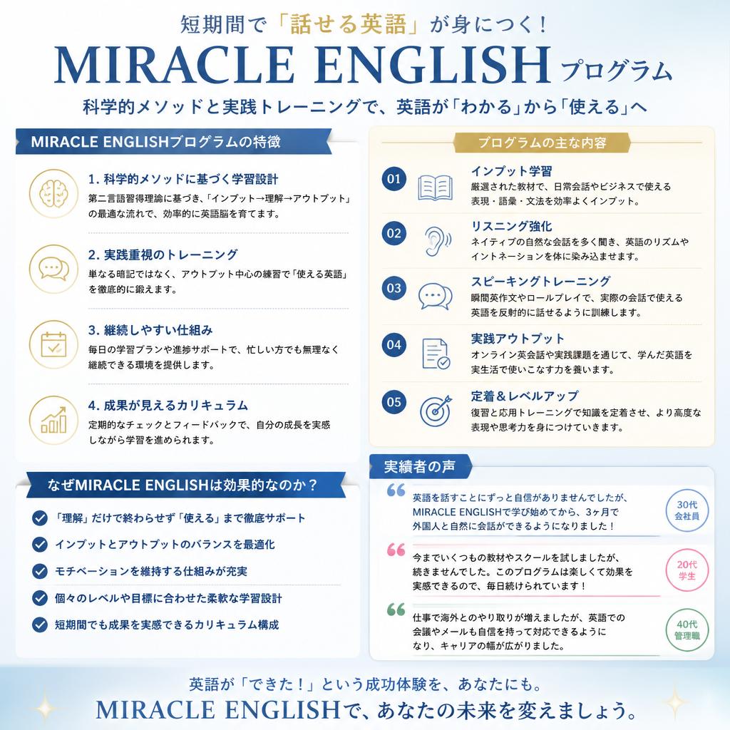 2. MIRACLE ENGLISHとは？