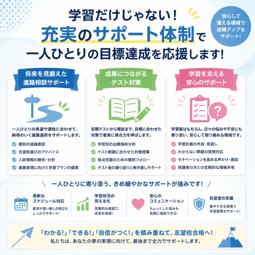 成功するためのサポート体制