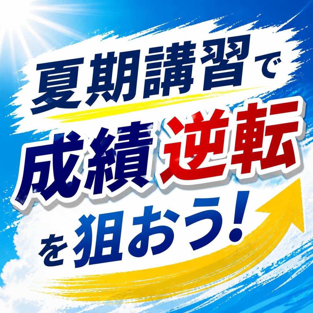 夏期講習で成績逆転を狙おう！