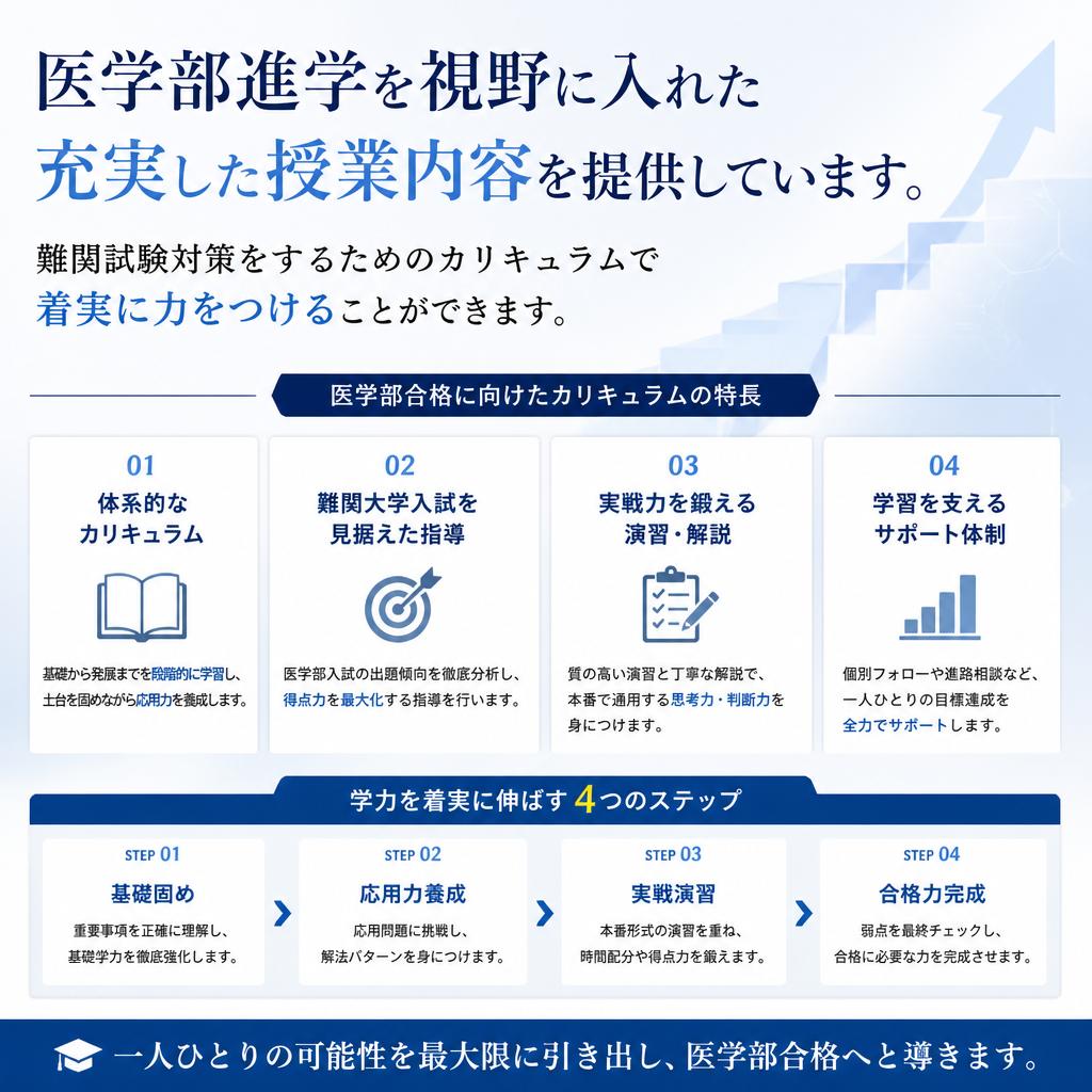 医学部進学を目指すためのカリキュラム