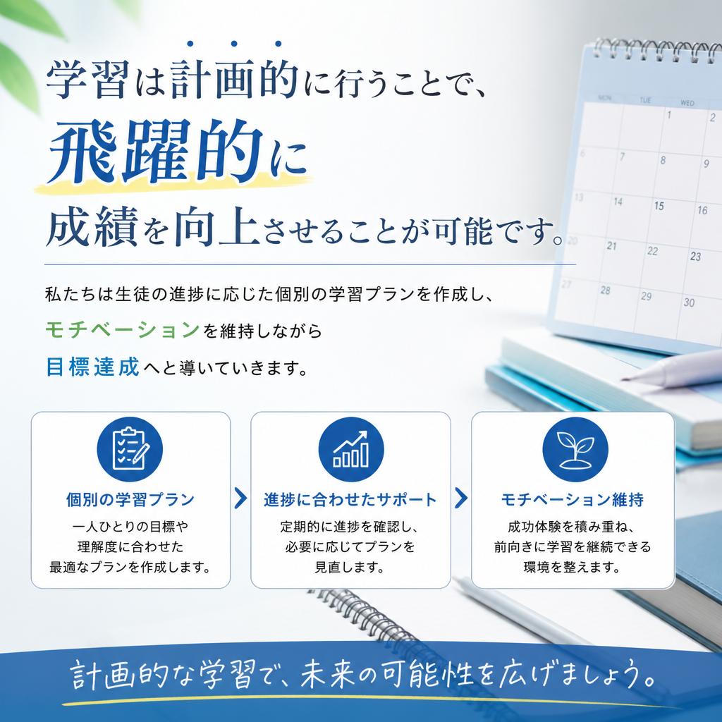 効果的な学習プランニングで学力を向上