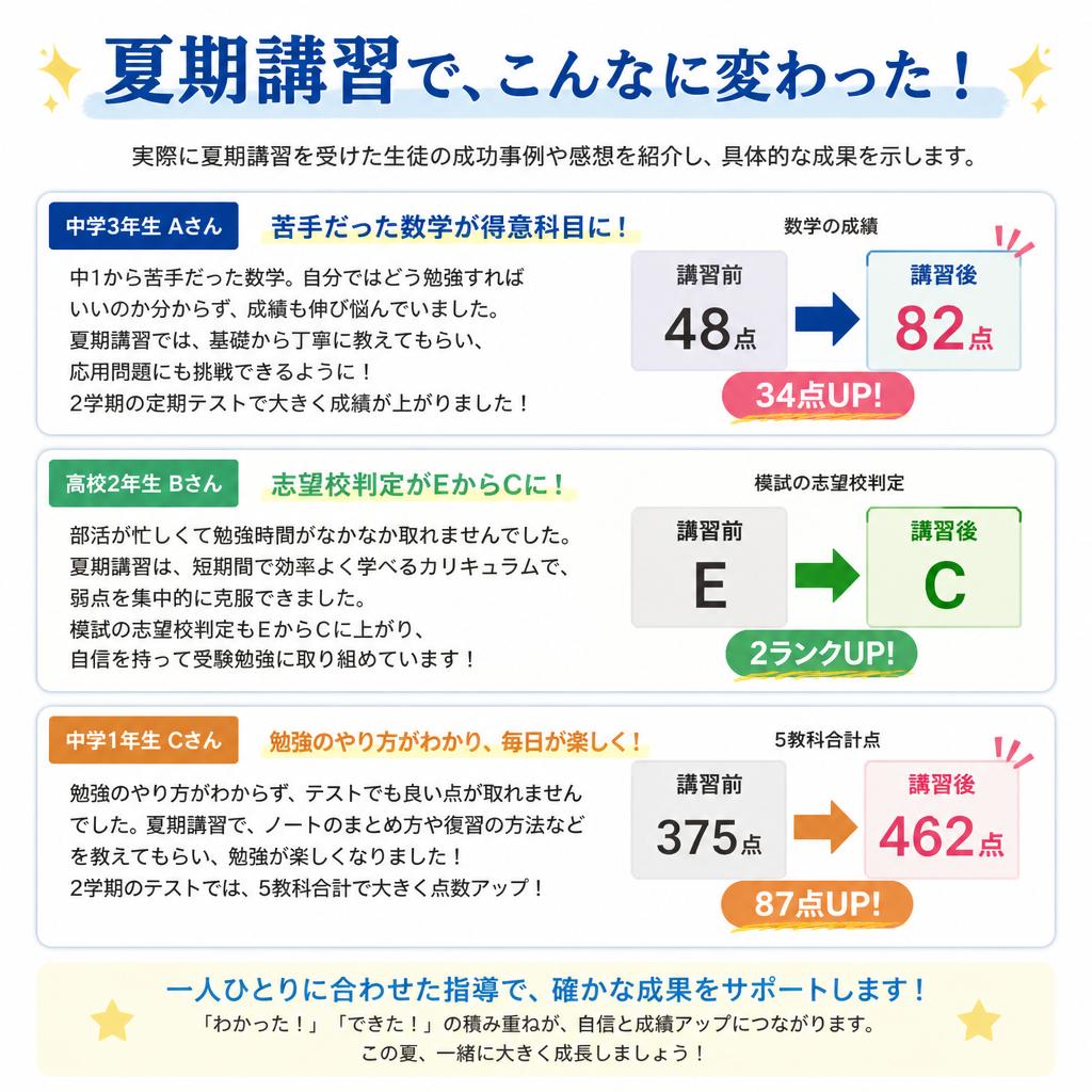 5. 成績アップ成功事例