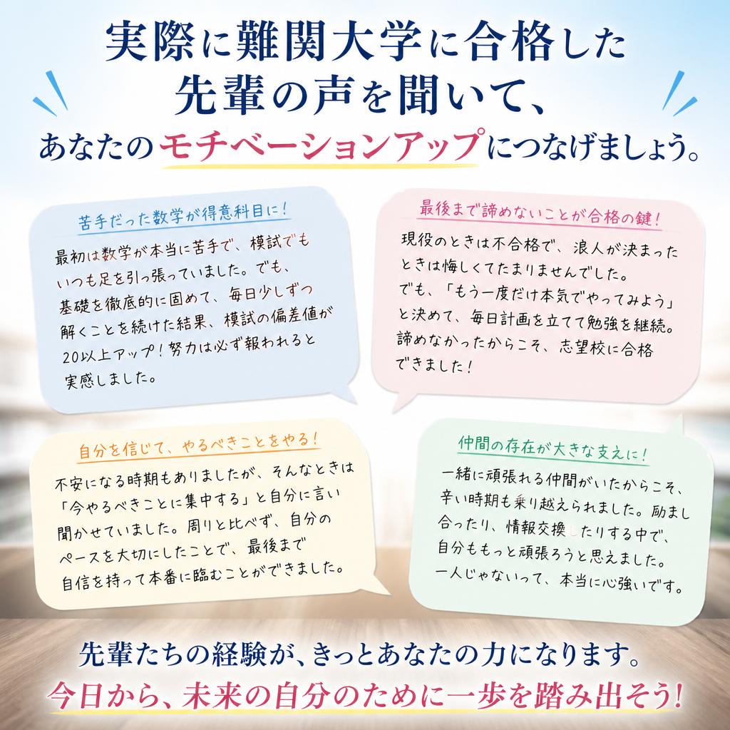 現役合格者の体験談
